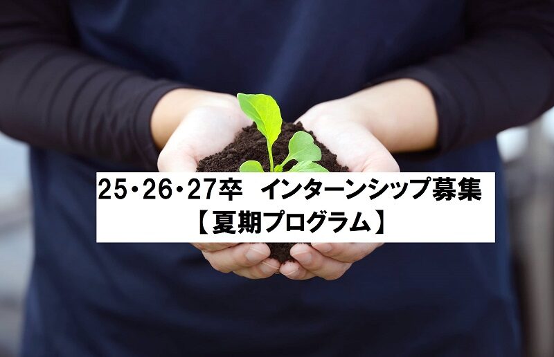 25・26・27卒 インターンシップ募集 【夏期プログラム】